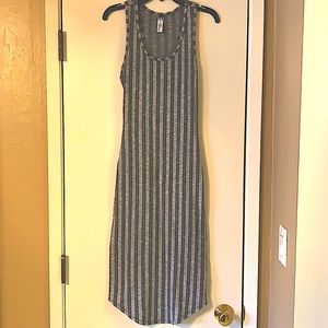 Sleeveless Fitted Striped Dress